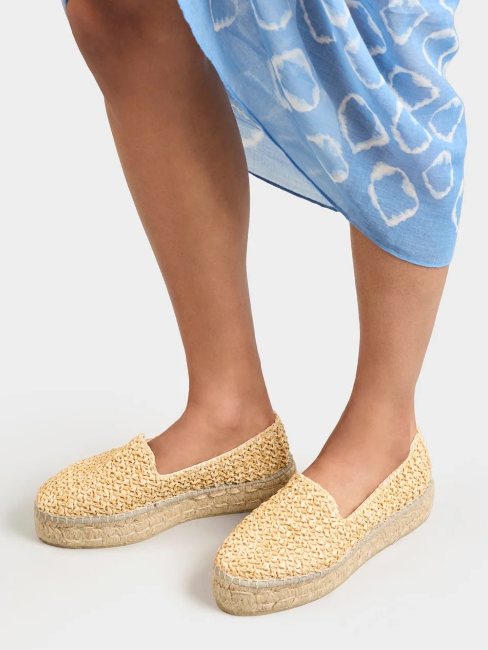 Manebí Raffia Stripes Double Sole Espadrilles